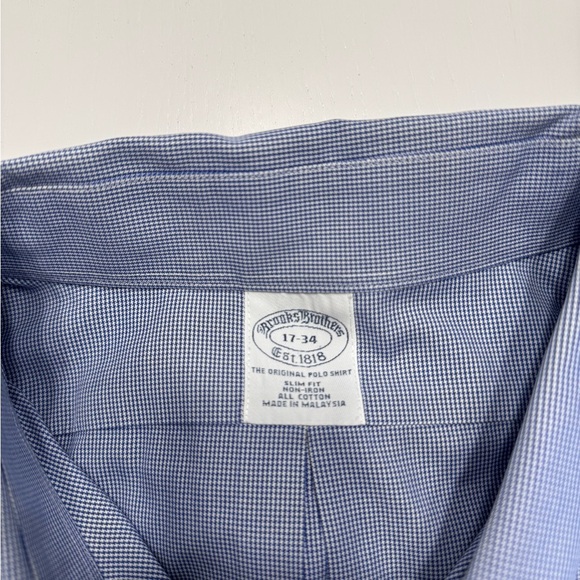 Brooks Brothers Classic Blue Dress Shirt - Picture 3 of 3